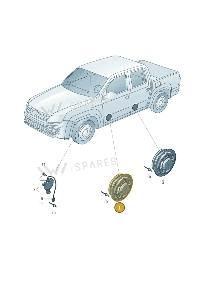2H0035453A — Volkswagen Amarok (2022-) diagram 894035350, position 1