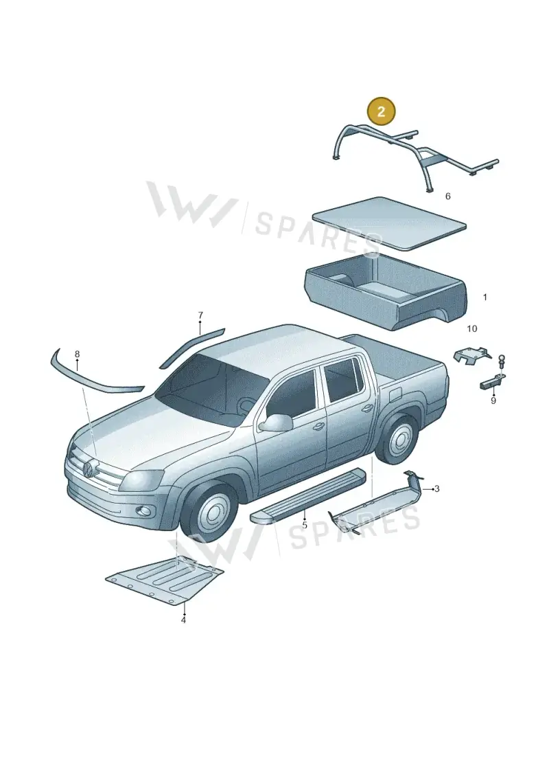2H0071000ENP1 — Volkswagen Amarok twin cab (2012-2016) diagram 683099100, position 2
