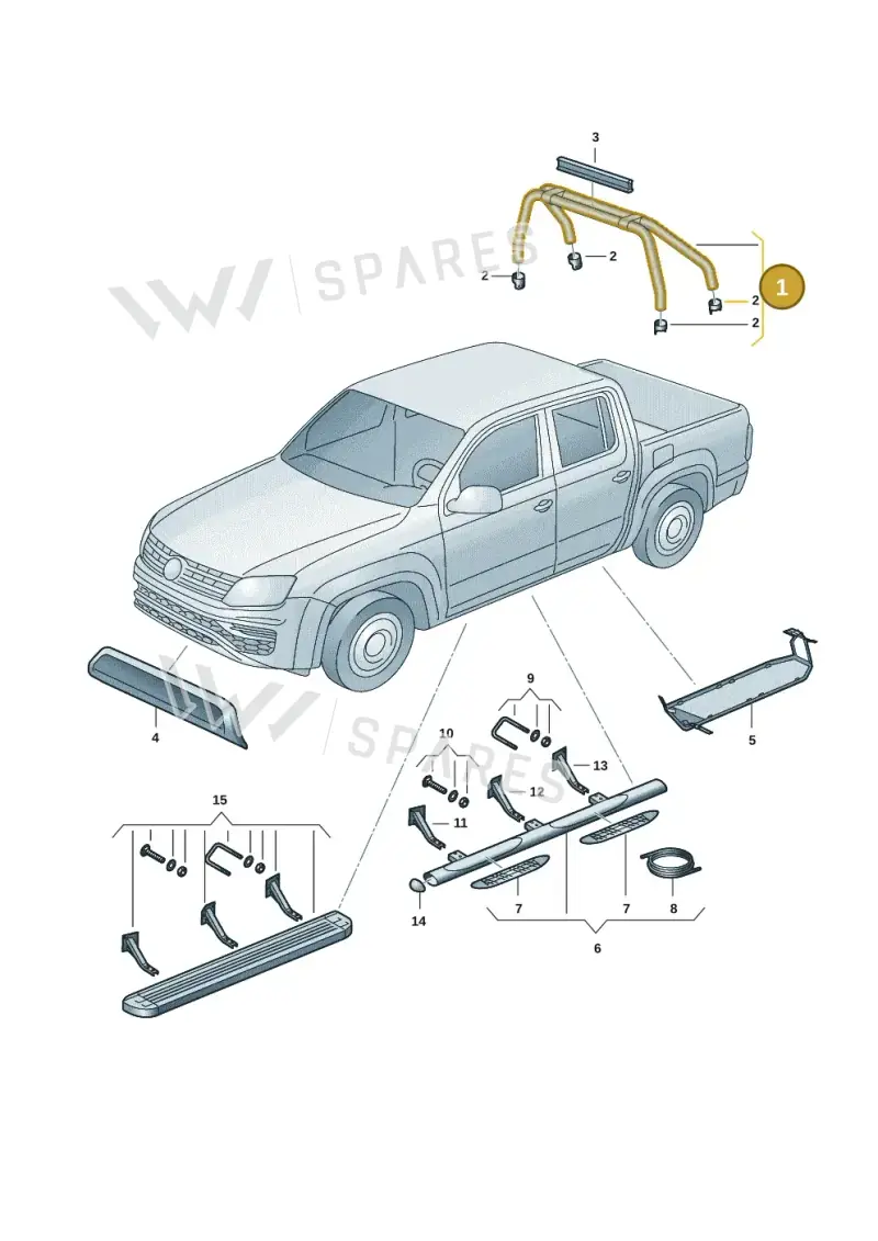 2H0071000ENP1 — Volkswagen Amarok twin cab (2016-2022) diagram 894071056, position 1