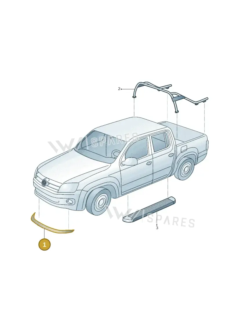 2H0071003A — Volkswagen Amarok twin cab (2012-2016) diagram 749071570, position 1