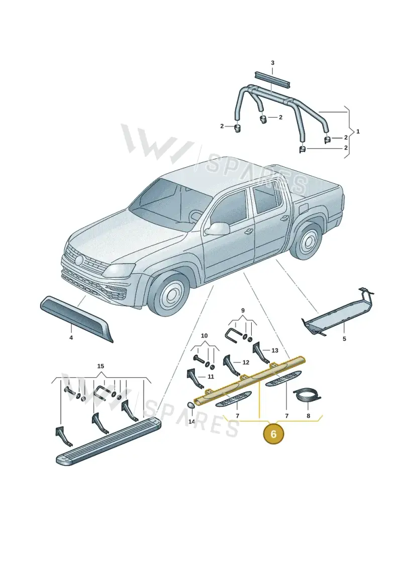 2H0071691E72A — Volkswagen Amarok twin cab (2016-2022) diagram 894071056, position 6