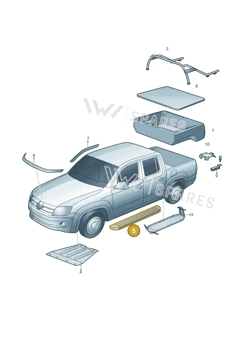 2H0071691L041 — Volkswagen Amarok twin cab (2012-2016) diagram 683099100, position 5