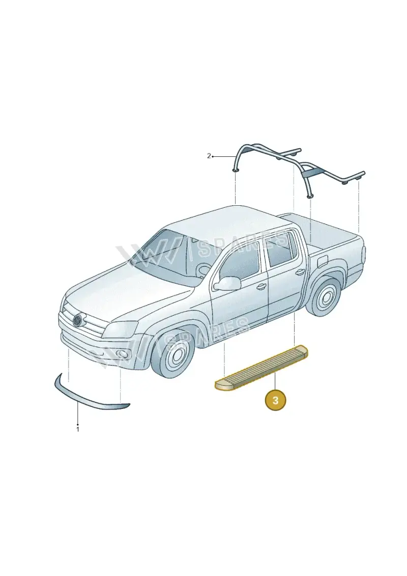 2H0071691L041 — Volkswagen Amarok twin cab (2012-2016) diagram 749071570, position 3