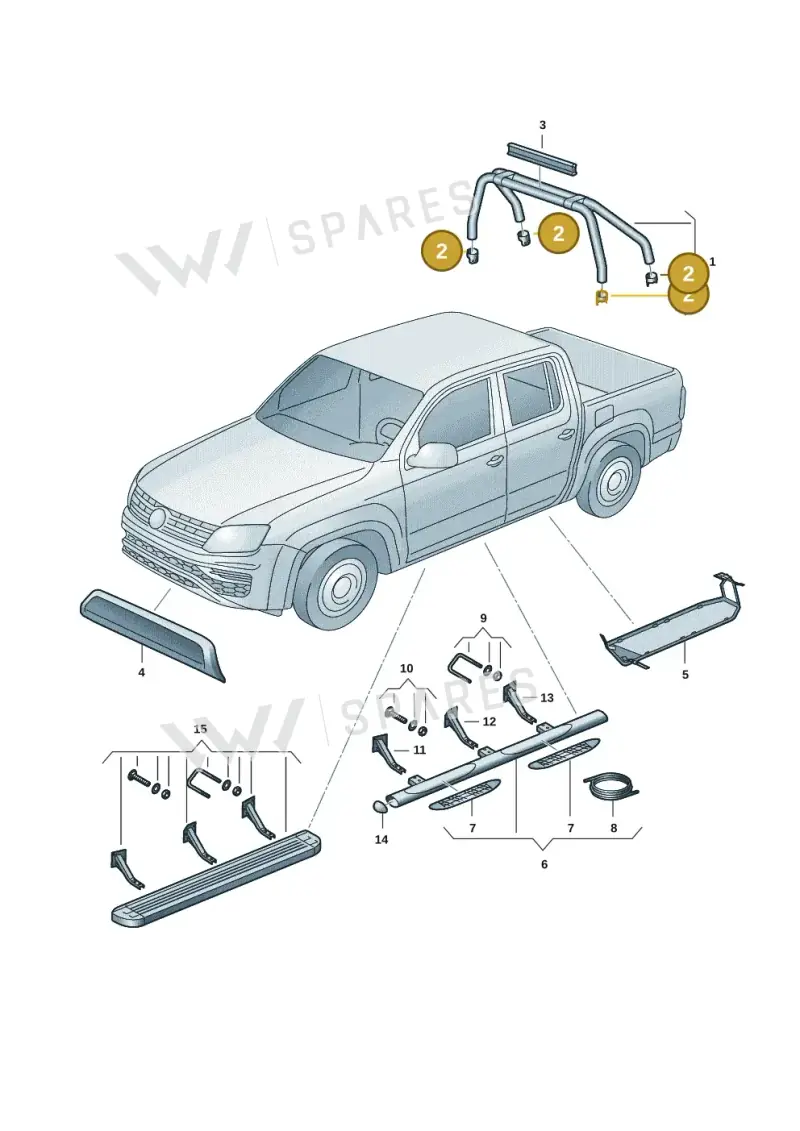 2H0071720 — Volkswagen Amarok twin cab (2016-2022) diagram 894071056, position 2