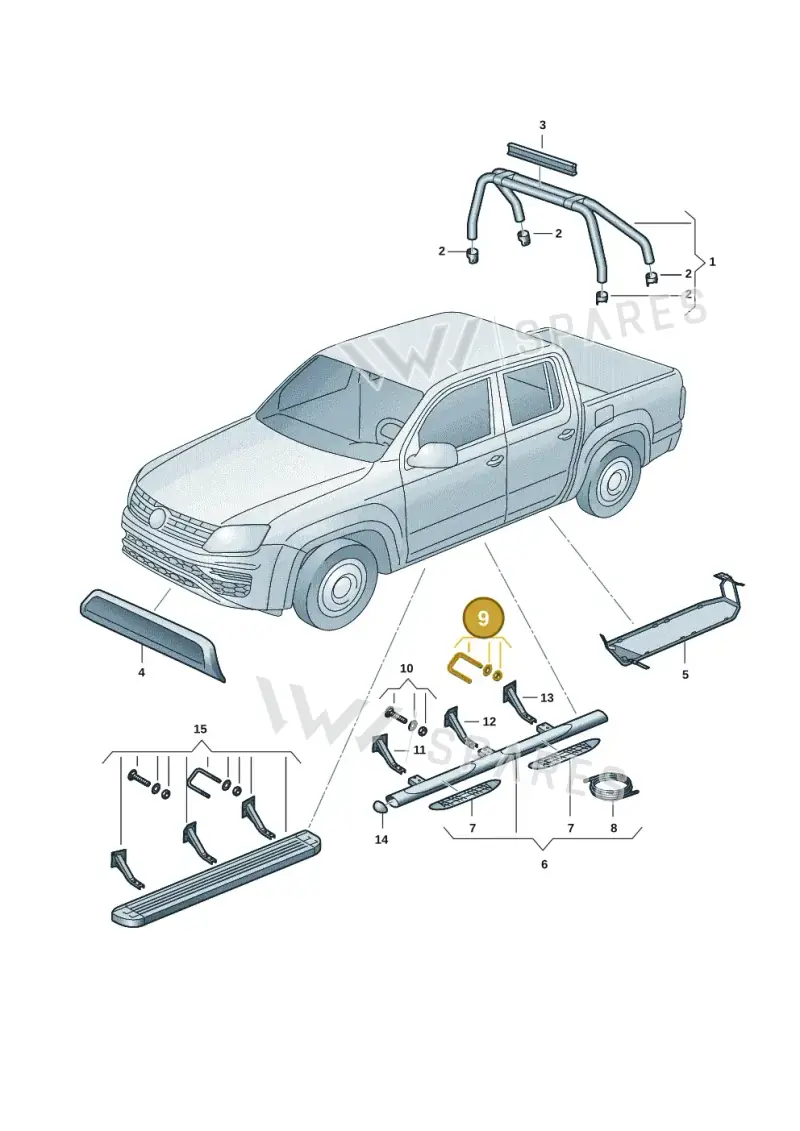 2H0071752 — Volkswagen Amarok twin cab (2016-2022) diagram 894071056, position 9
