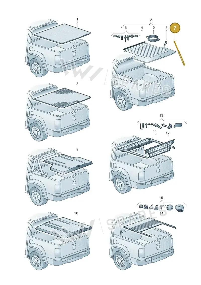 2H0071810A — Volkswagen Amarok twin cab (2016-2022) diagram 894071055, position 7