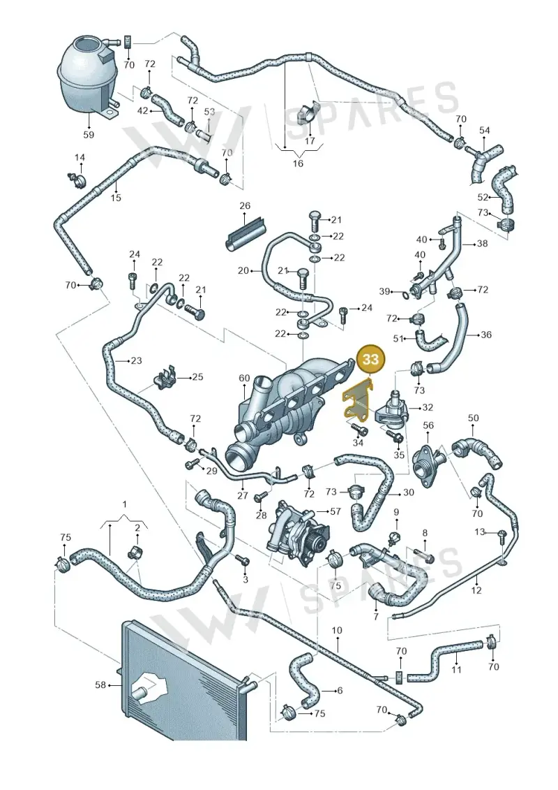 2H0121079G — Volkswagen Amarok twin cab (2016-2022) diagram 683121300, position 33