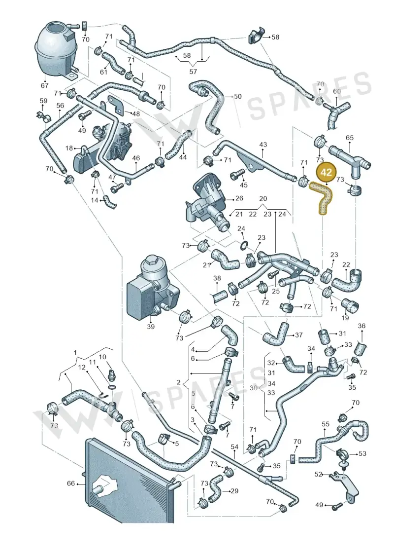 2H0121096BA — Volkswagen Amarok twin cab (2022-) diagram 683121540, position 42