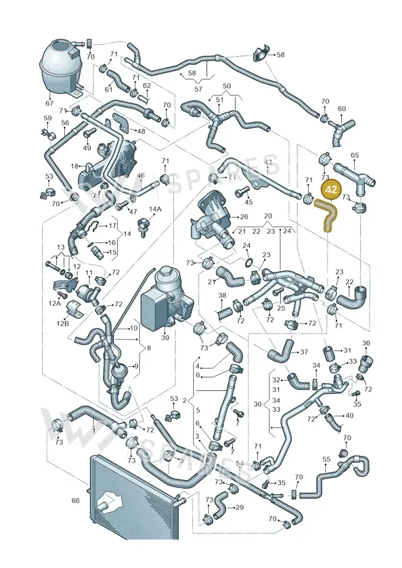 2H0121096BA — Volkswagen Amarok twin cab (2022-) diagram 683121470, position 42