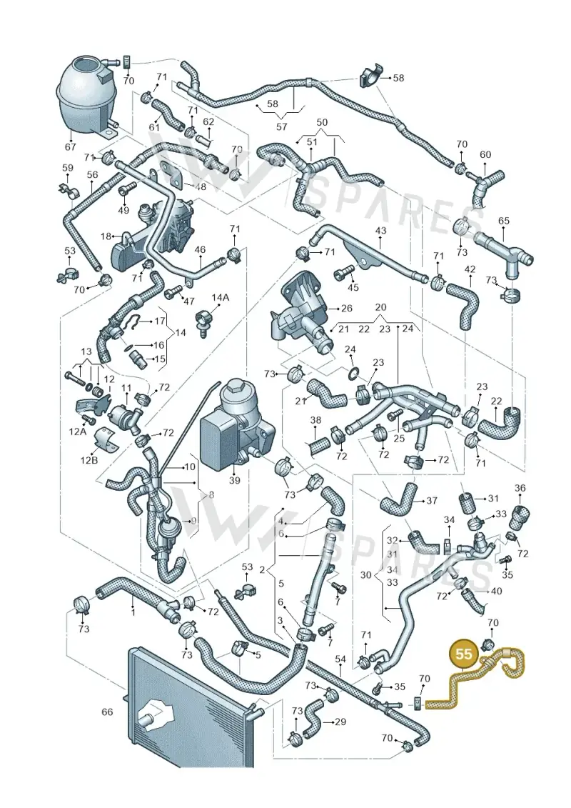 2H0121447S — Volkswagen Amarok twin cab (2022-) diagram 683121470, position 55