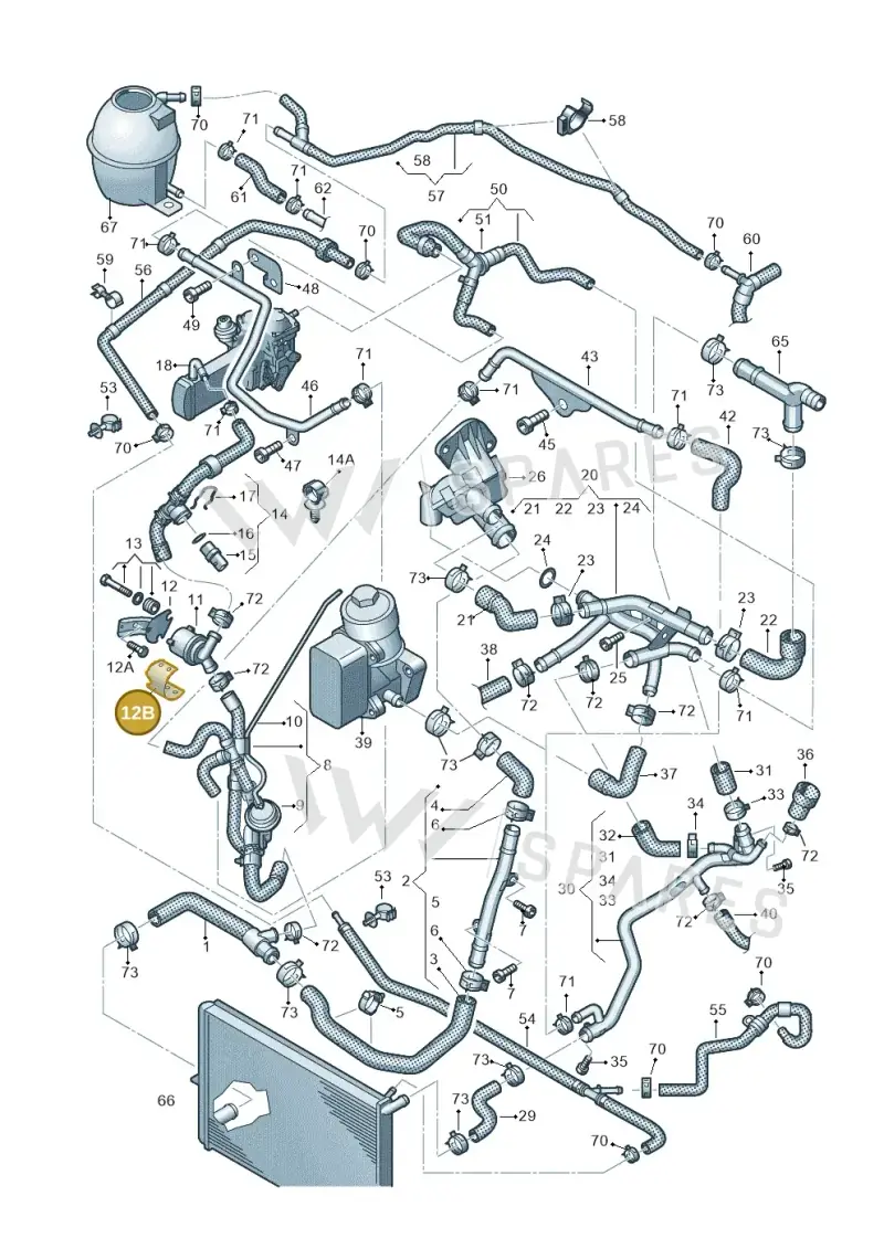 2H0121653 — Volkswagen Amarok twin cab (2022-) diagram 683121470, position 12B