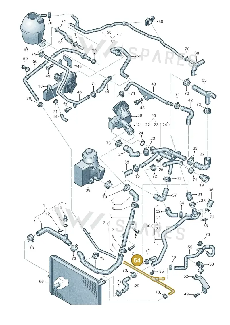 2H0122447N — Volkswagen Amarok twin cab (2022-) diagram 683121540, position 54