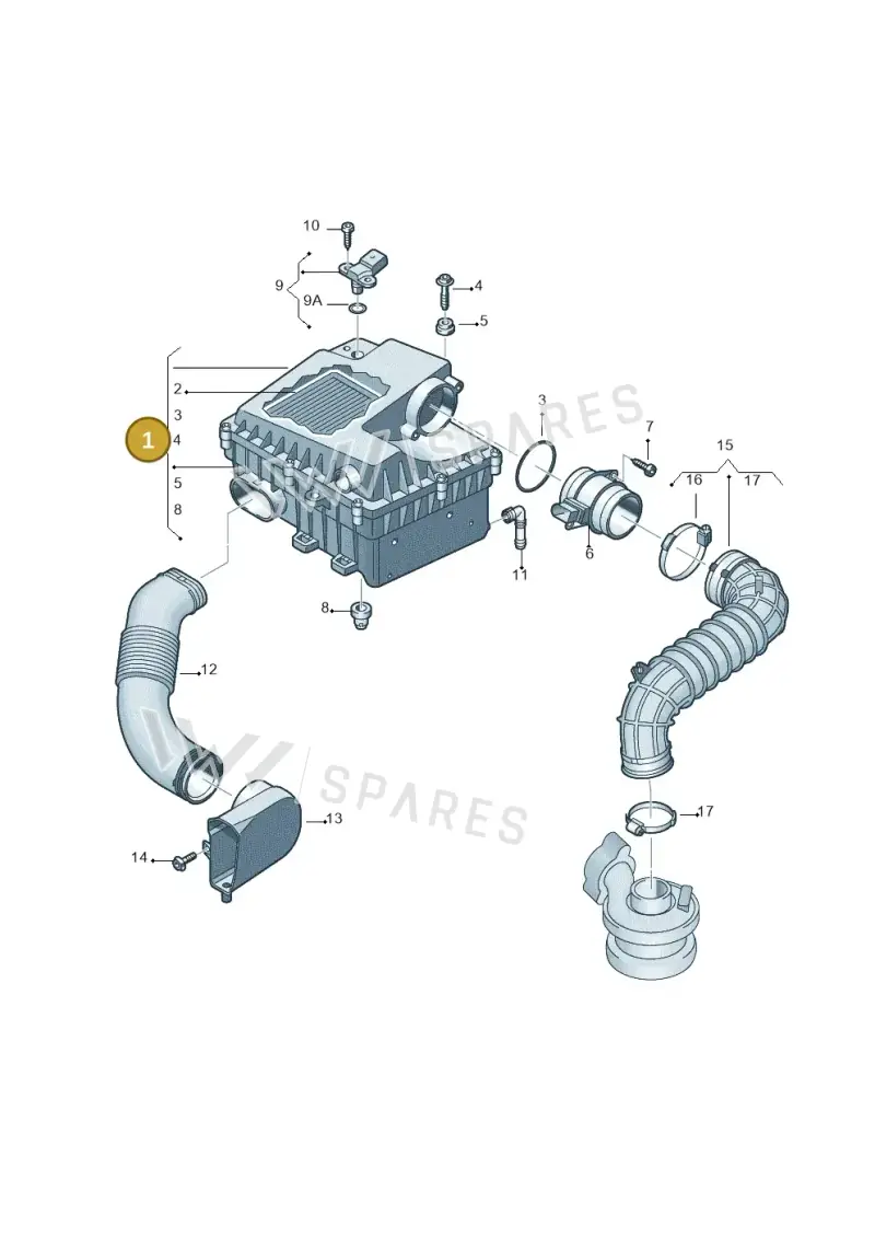 2H0129607K — Volkswagen Amarok twin cab (2016-2022) diagram 683129600, position 1
