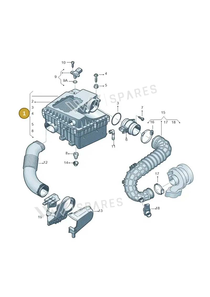 2H0129607K — Volkswagen Amarok twin cab (2022-) diagram 894129000, position 1