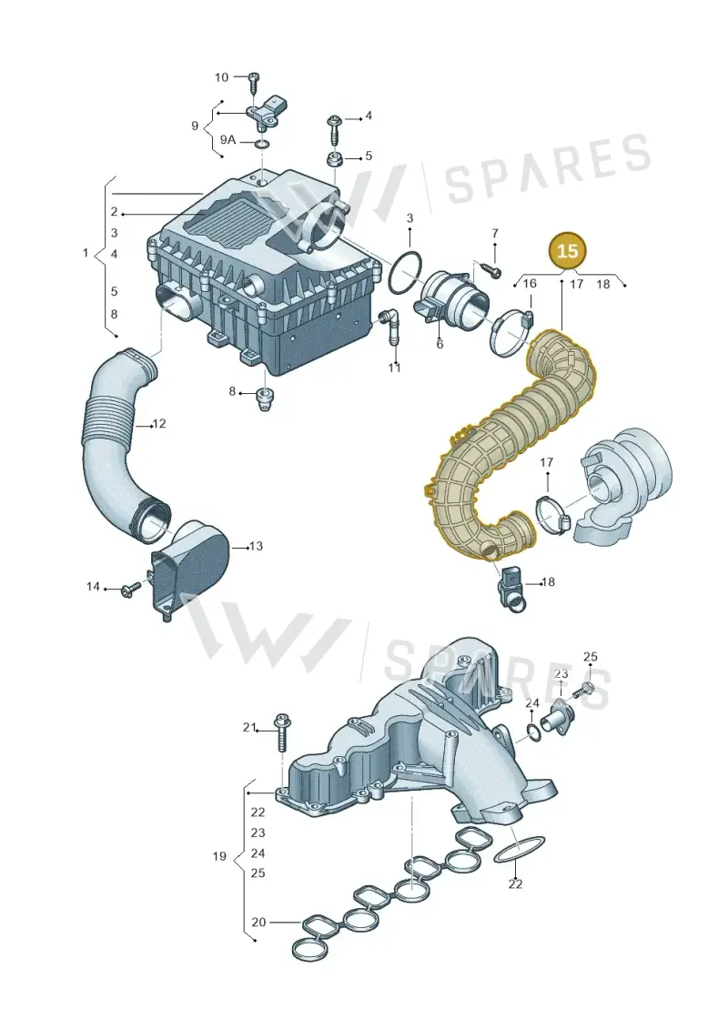 2H0129615 — Volkswagen Amarok twin cab (2012-2016) diagram 683129500, position 15