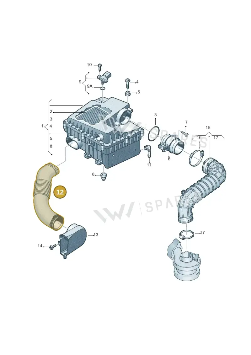 2H0129618 — Volkswagen Amarok twin cab (2016-2022) diagram 683129600, position 12