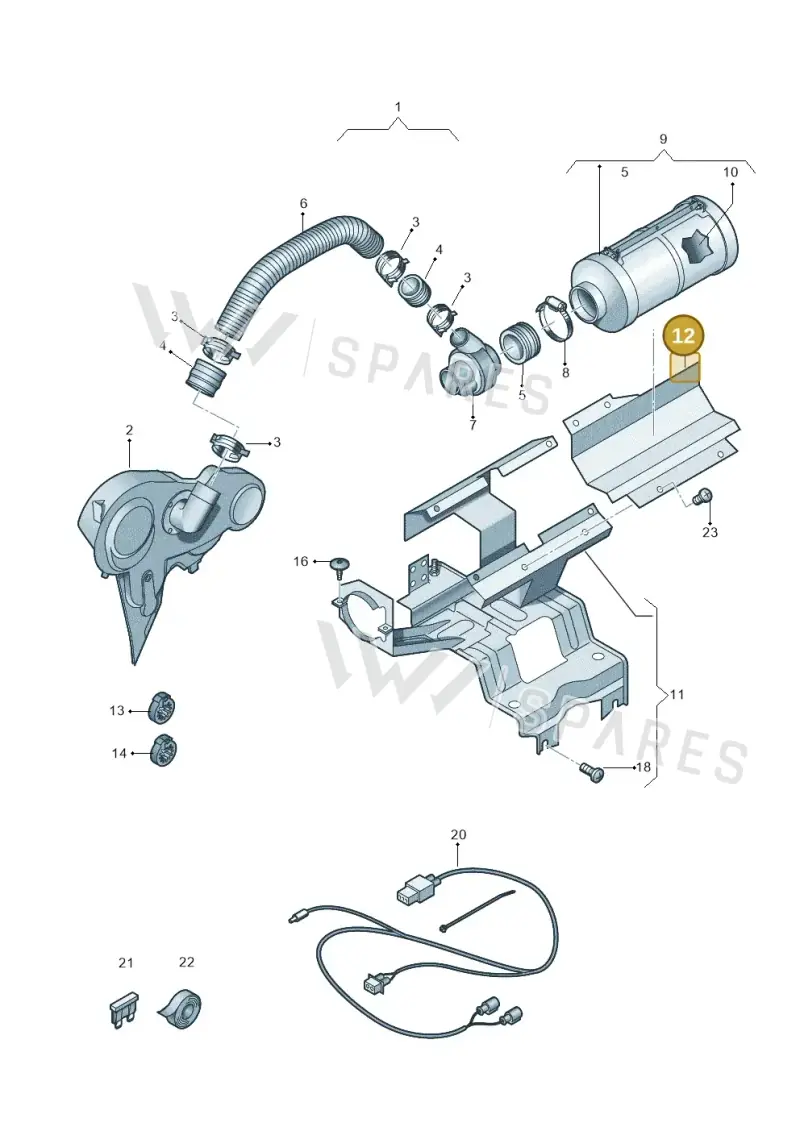 2H0129969 — Volkswagen Amarok twin cab (2016-2022) diagram 749109800, position 12