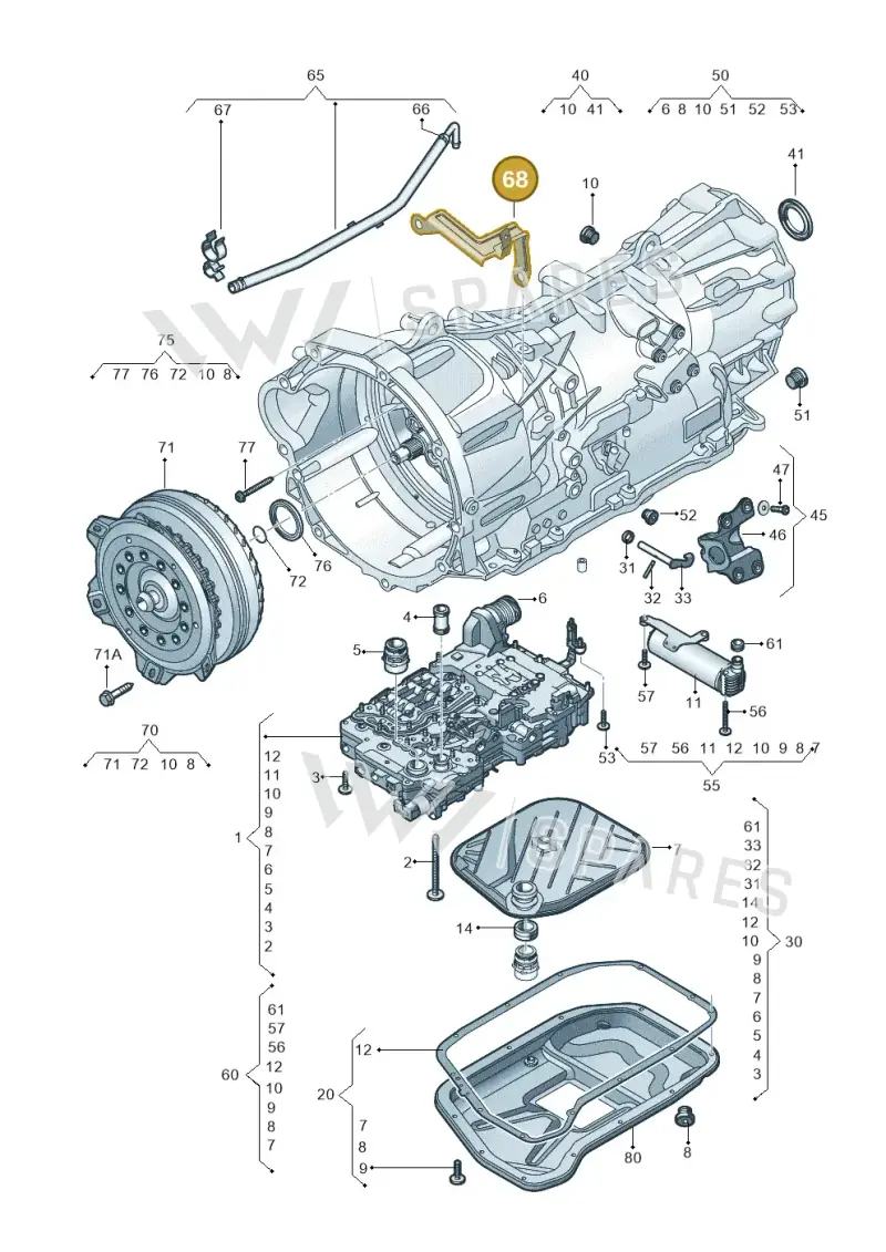 2H0131563H — Volkswagen Amarok twin cab (2022-) diagram 894321070, position 68