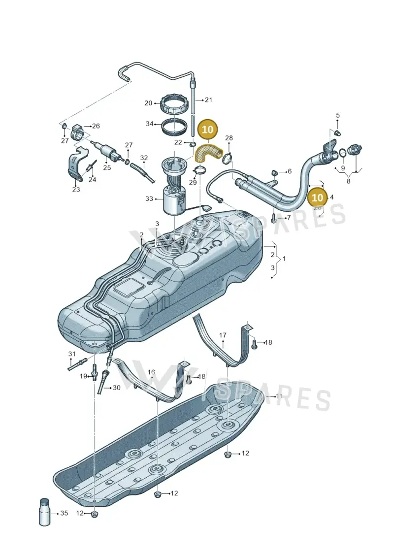 2H0201143 — Volkswagen Amarok twin cab (2022-) diagram 894201600, position 10