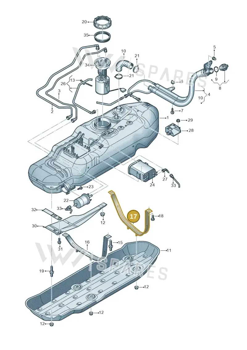 2H0201654F — Volkswagen Amarok twin cab (2016-2022) diagram 894201400, position 17