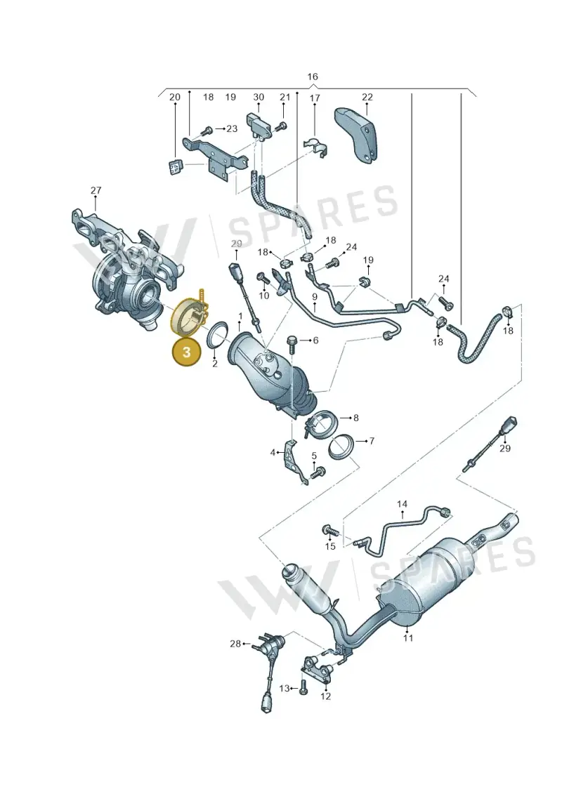 2H0253725 — Volkswagen Caravelle (2015-2019) diagram 861253480, position 3