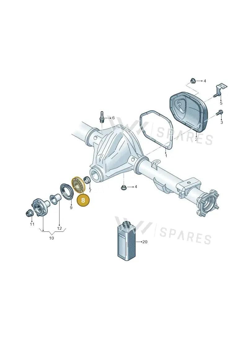 2H0525251 — Volkswagen Amarok twin cab (2022-) diagram 683525100, position 8