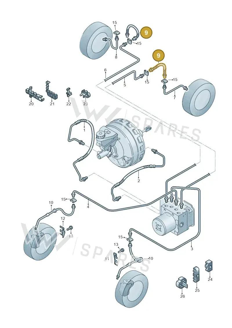2H0611775B — Volkswagen Amarok twin cab (2022-) diagram 894611200, position 9