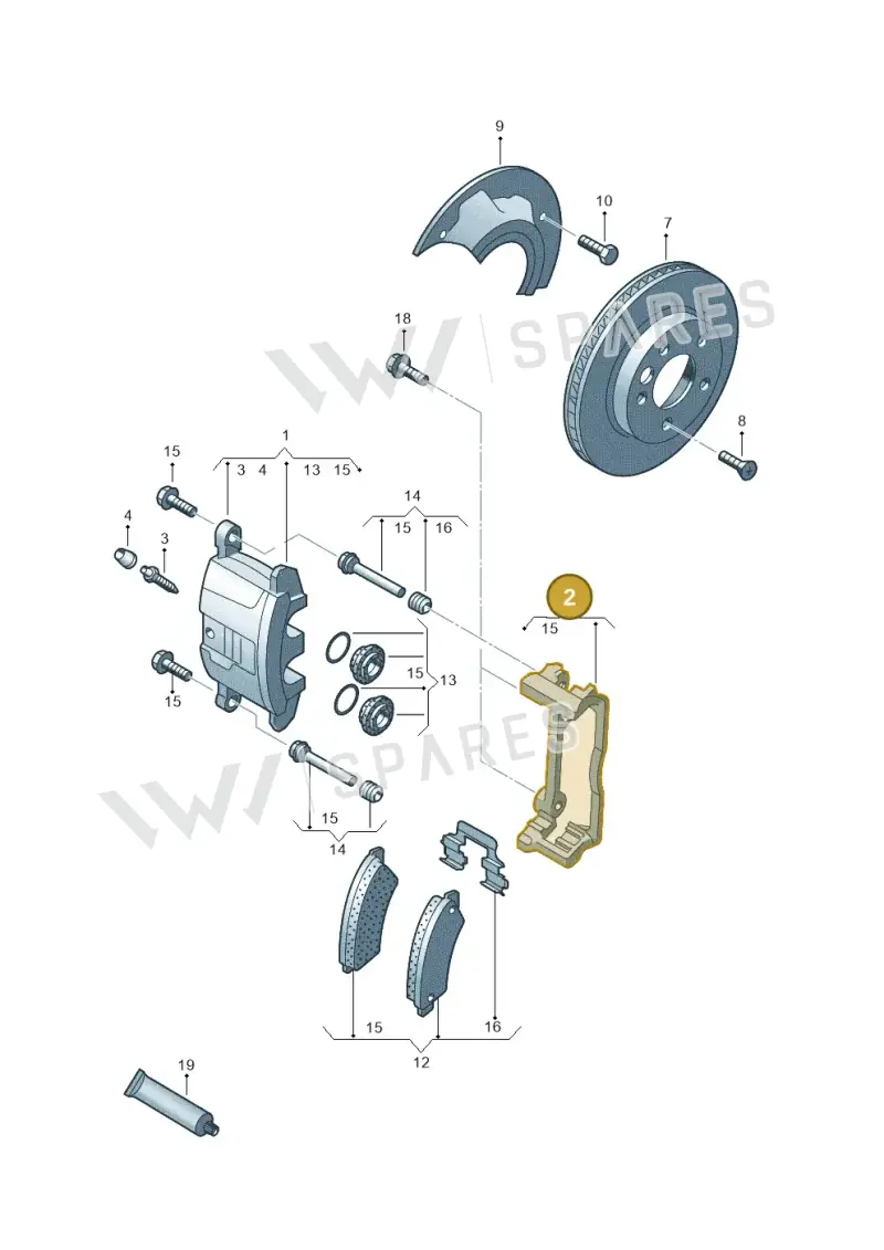 2H0615125A — Volkswagen Amarok twin cab (2022-) diagram 683615250, position 2