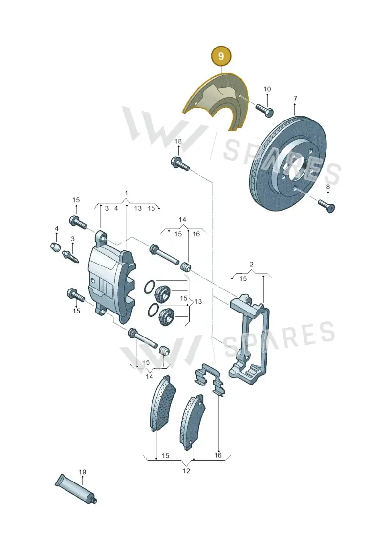 2H0615311B — Volkswagen Amarok twin cab (2022-) diagram 683615250, position 9