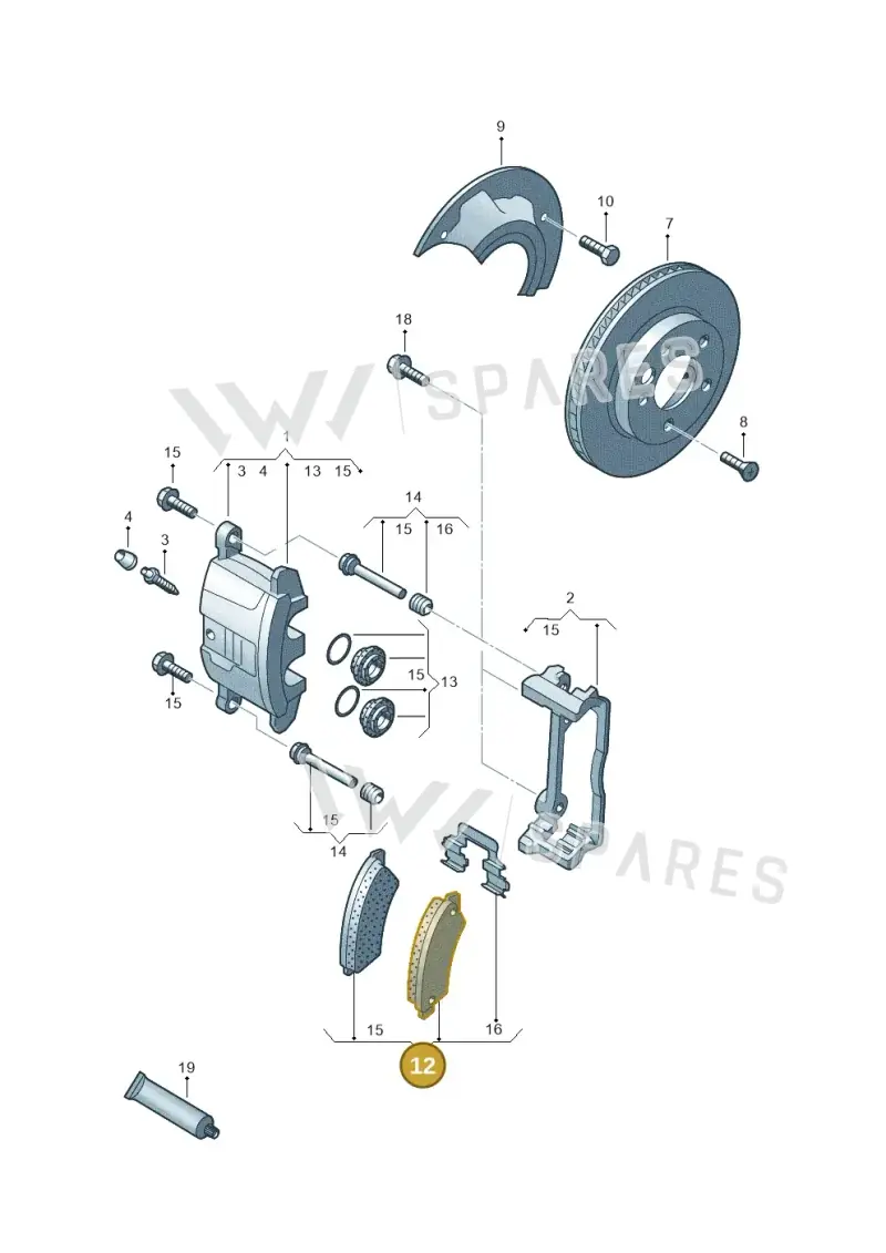 2H0698151A — Volkswagen Amarok twin cab (2022-) diagram 683615250, position 12