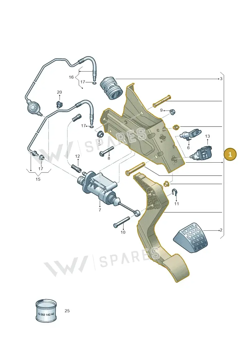 2H0721059C — Volkswagen Amarok twin cab (2022-) diagram 894721250, position 1