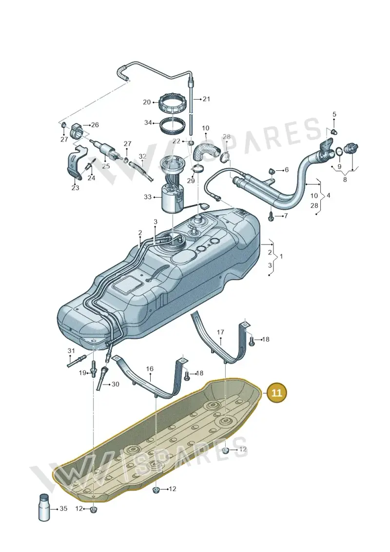 2H0801989 — Volkswagen Amarok twin cab (2022-) diagram 894201600, position 11
