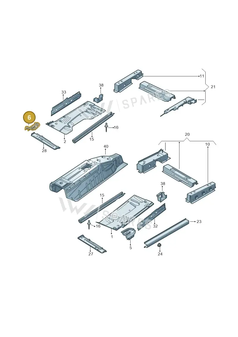 2H0802172 — Volkswagen Amarok twin cab (2022-) diagram 683803000, position 6