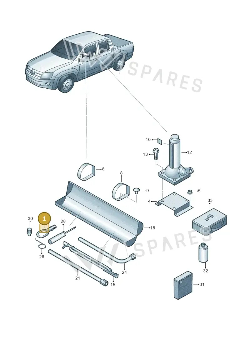 2H0803615 — Volkswagen Amarok twin cab (2012-2016) diagram 683012000, position 1