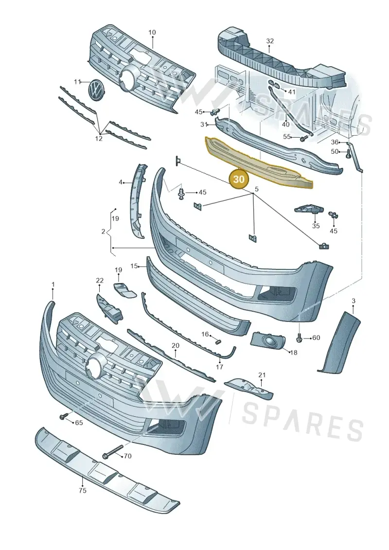2H0807248 — Volkswagen Amarok twin cab (2012-2016) diagram 749807000, position 30