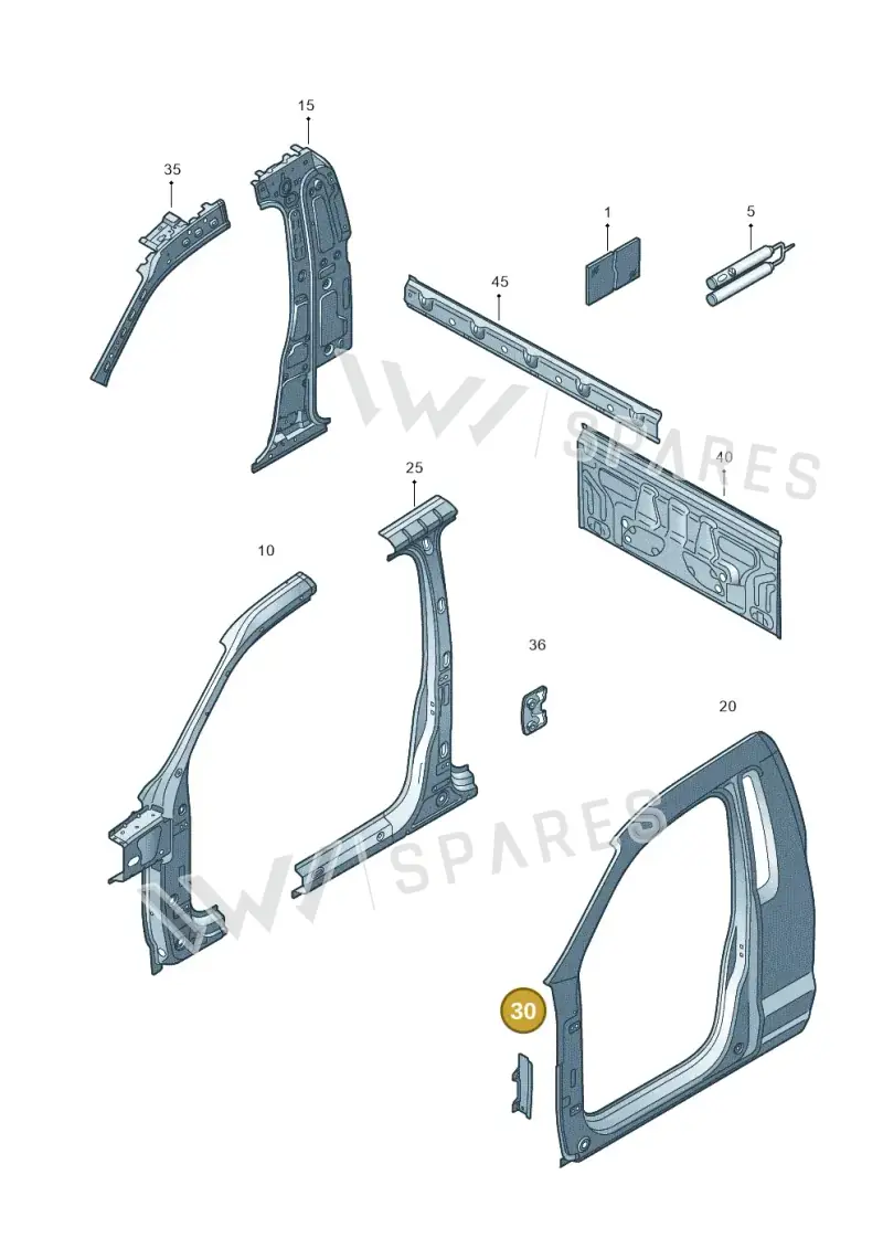 2H0809914A — Volkswagen Amarok twin cab (2016-2022) diagram 683809000, position 30