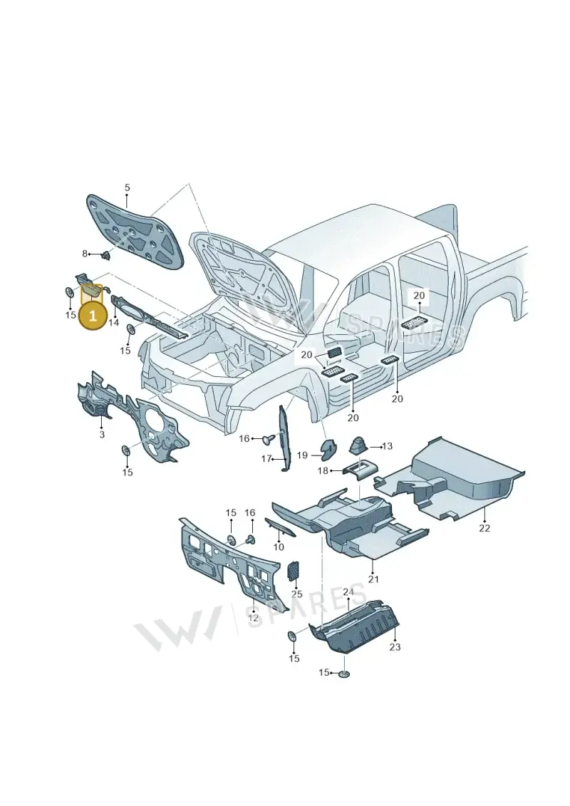 2H0817197A — Volkswagen Amarok twin cab (2022-) diagram 894863200, position 1