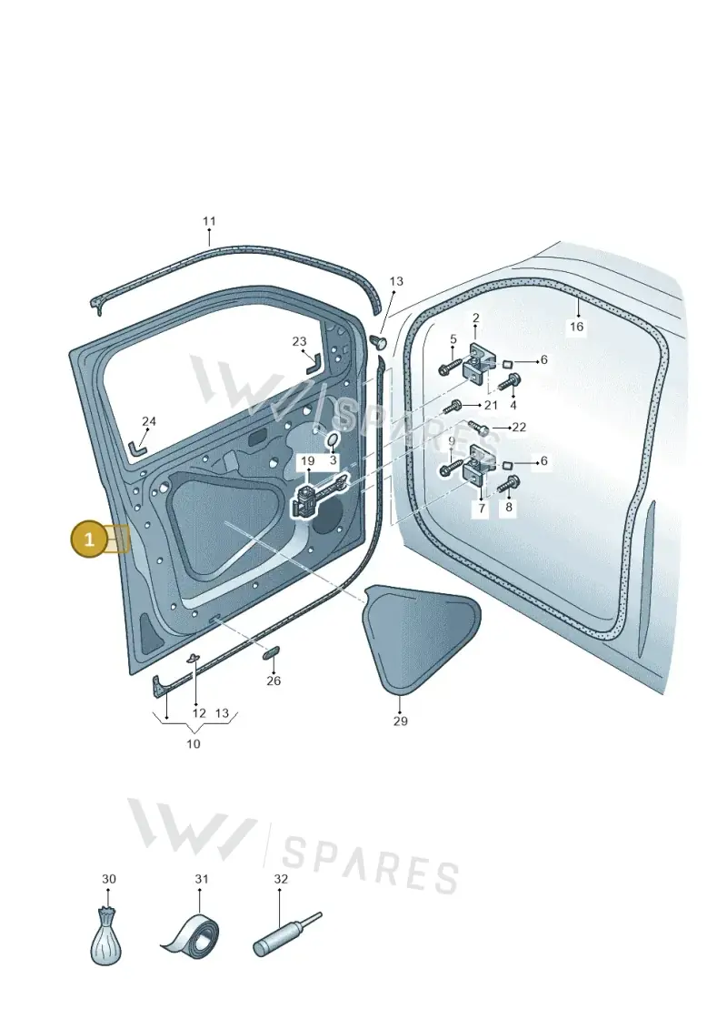 2H0831055AGGRU — Volkswagen Amarok twin cab (2016-2022) diagram 894831000, position 1