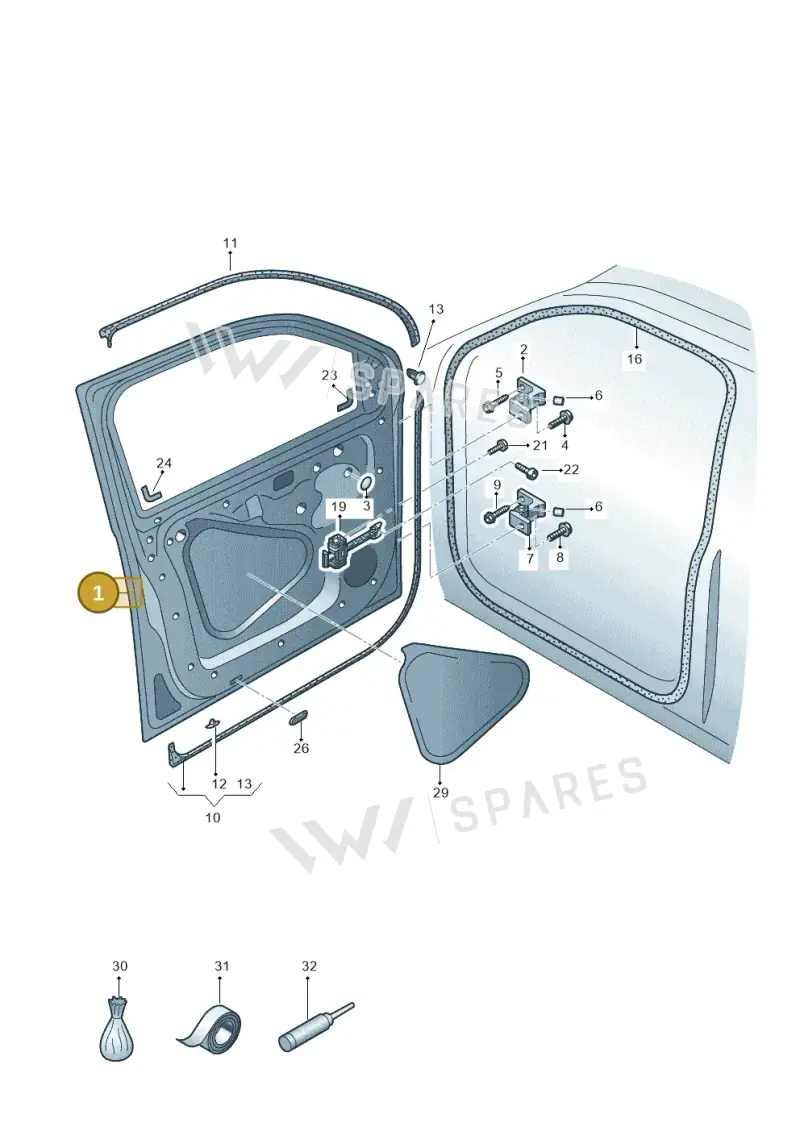 2H0831056AGGRU — Volkswagen Amarok twin cab (2016-2022) diagram 894831000, position 1