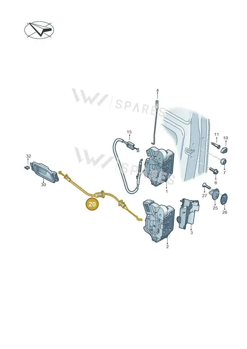 2H0837085A — Volkswagen Amarok twin cab (2022-) diagram 683837000, position 20