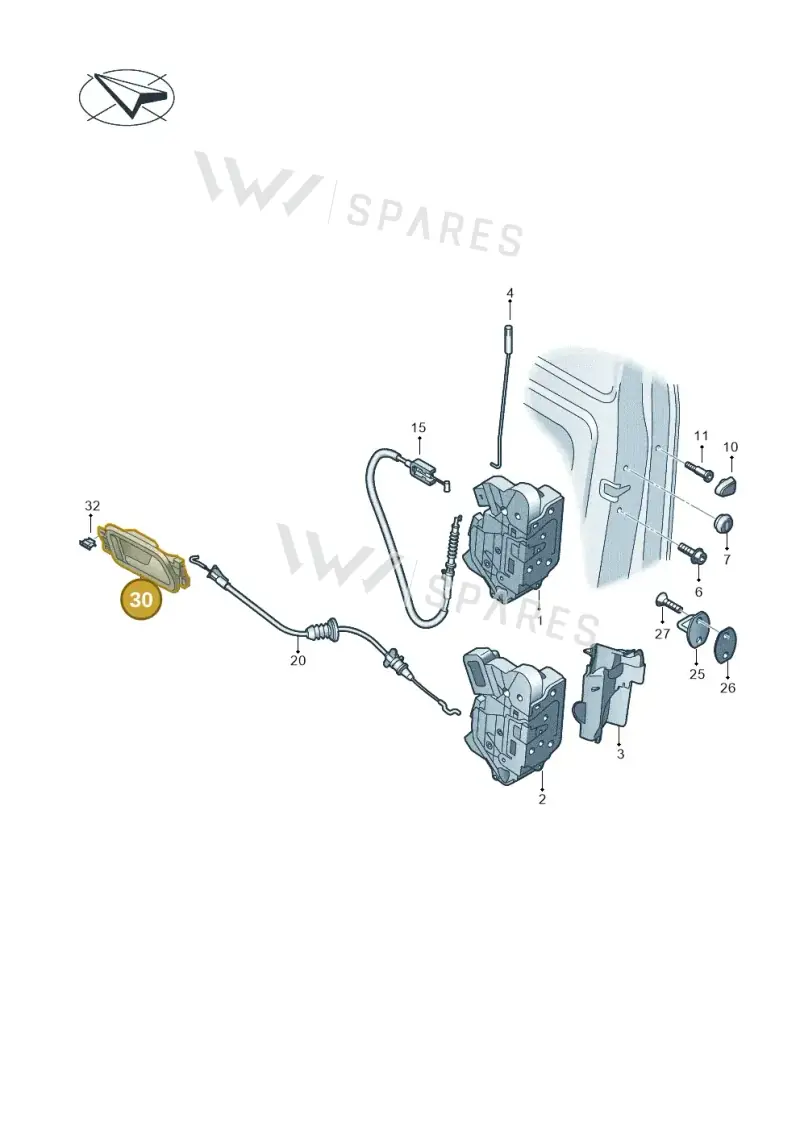 2H0837114C9B9 — Volkswagen Amarok twin cab (2016-2022) diagram 683837000, position 30