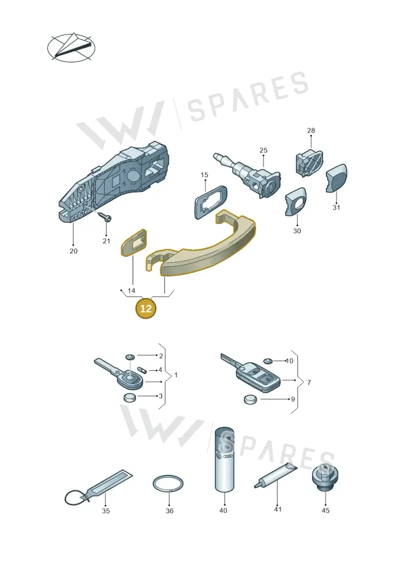 2H0837205C3FZ — Volkswagen Amarok twin cab (2016-2022) diagram 683837100, position 12