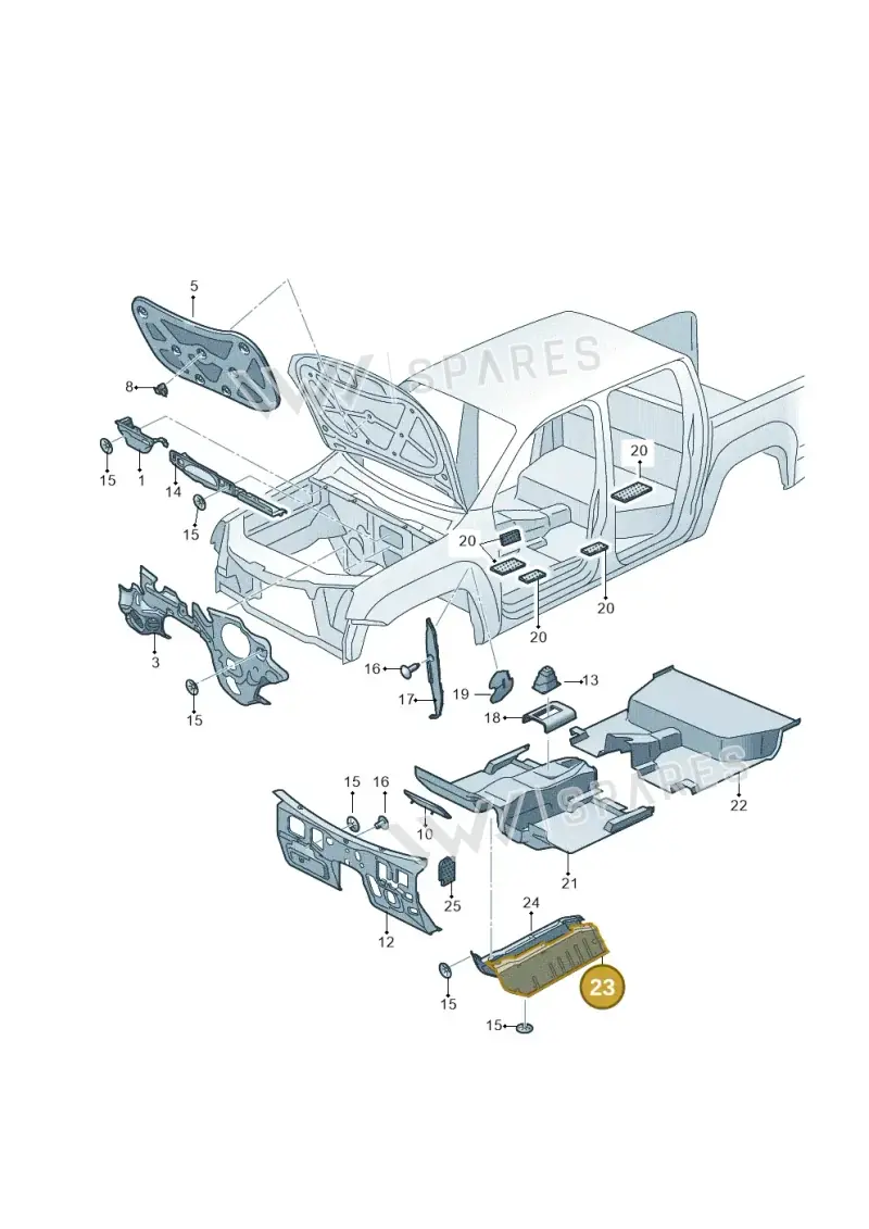 2H0863871 — Volkswagen Amarok twin cab (2022-) diagram 894863200, position 23
