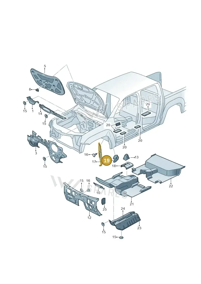 2H0864703A — Volkswagen Amarok twin cab (2022-) diagram 894863200, position 19