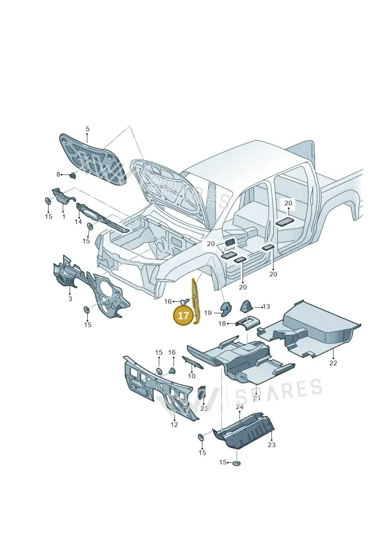 2H0864706 — Volkswagen Amarok twin cab (2016-2022) diagram 894863200, position 17