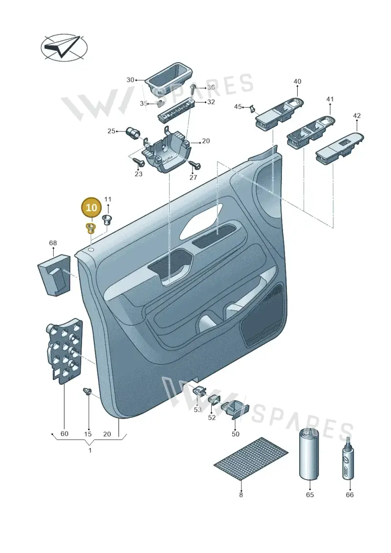 2H0867109D9B9 — Volkswagen Amarok (2016-2022) diagram 683867000, position 10
