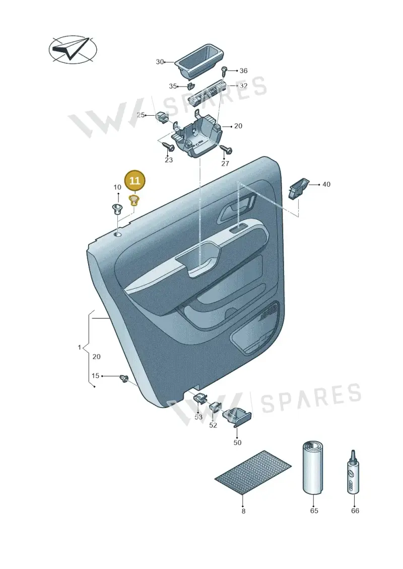 2H08671109B9 — Volkswagen Amarok (2016-2022) diagram 683867400, position 11