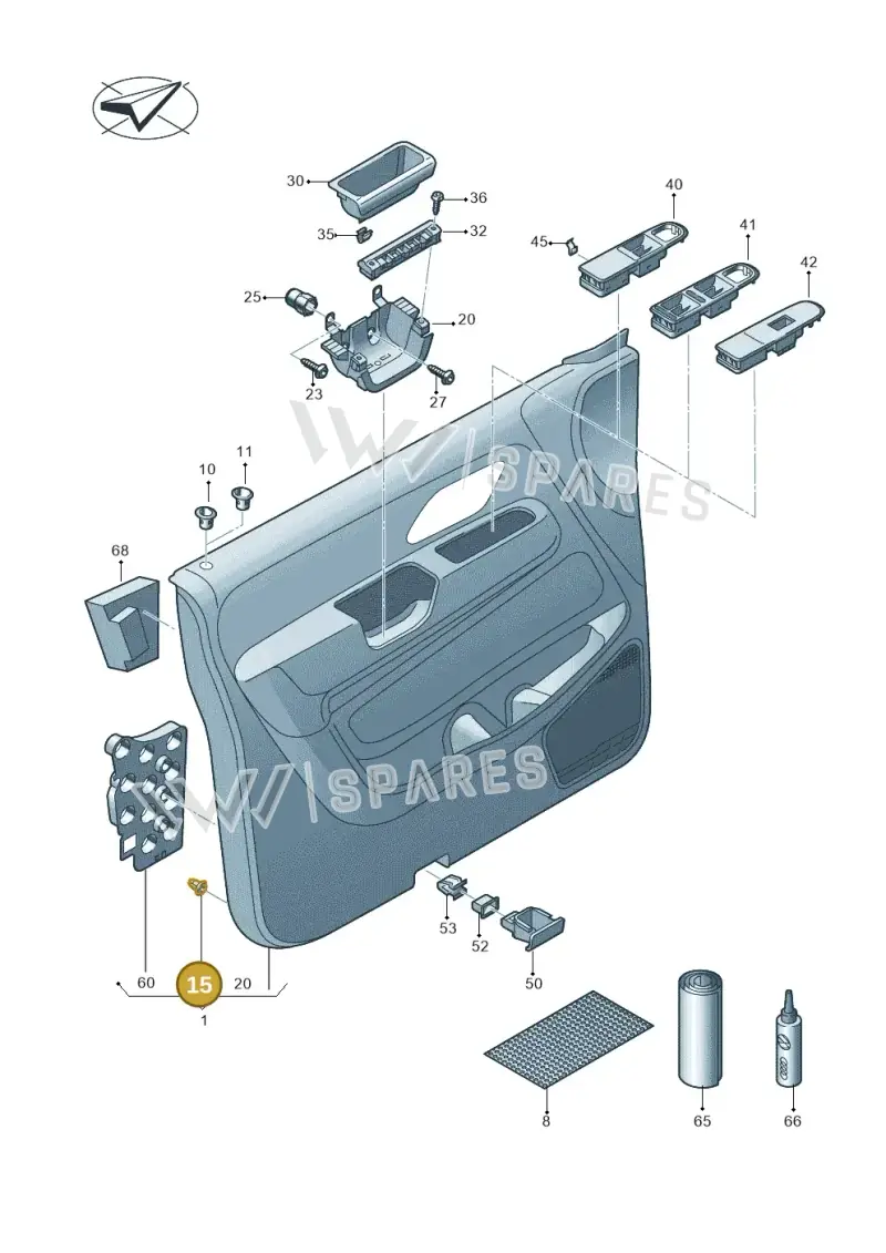 2H0867276 — Volkswagen Amarok (2022-) diagram 683867000, position 15