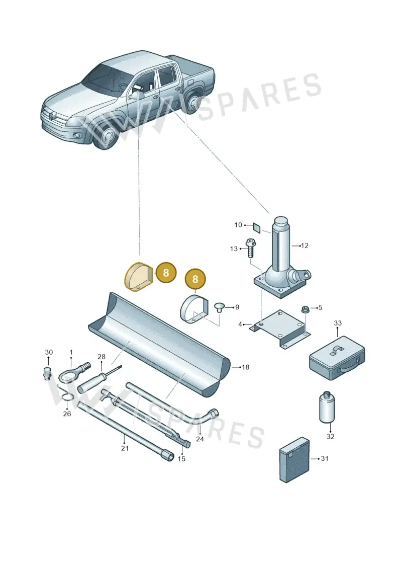 2H0867749 — Volkswagen Amarok twin cab (2012-2016) diagram 683012000, position 8