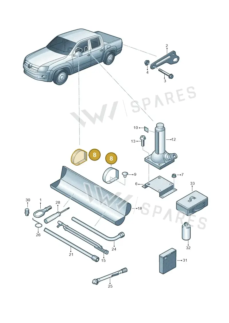 2H0867749A — Volkswagen Amarok twin cab (2022-) diagram 894012000, position 8